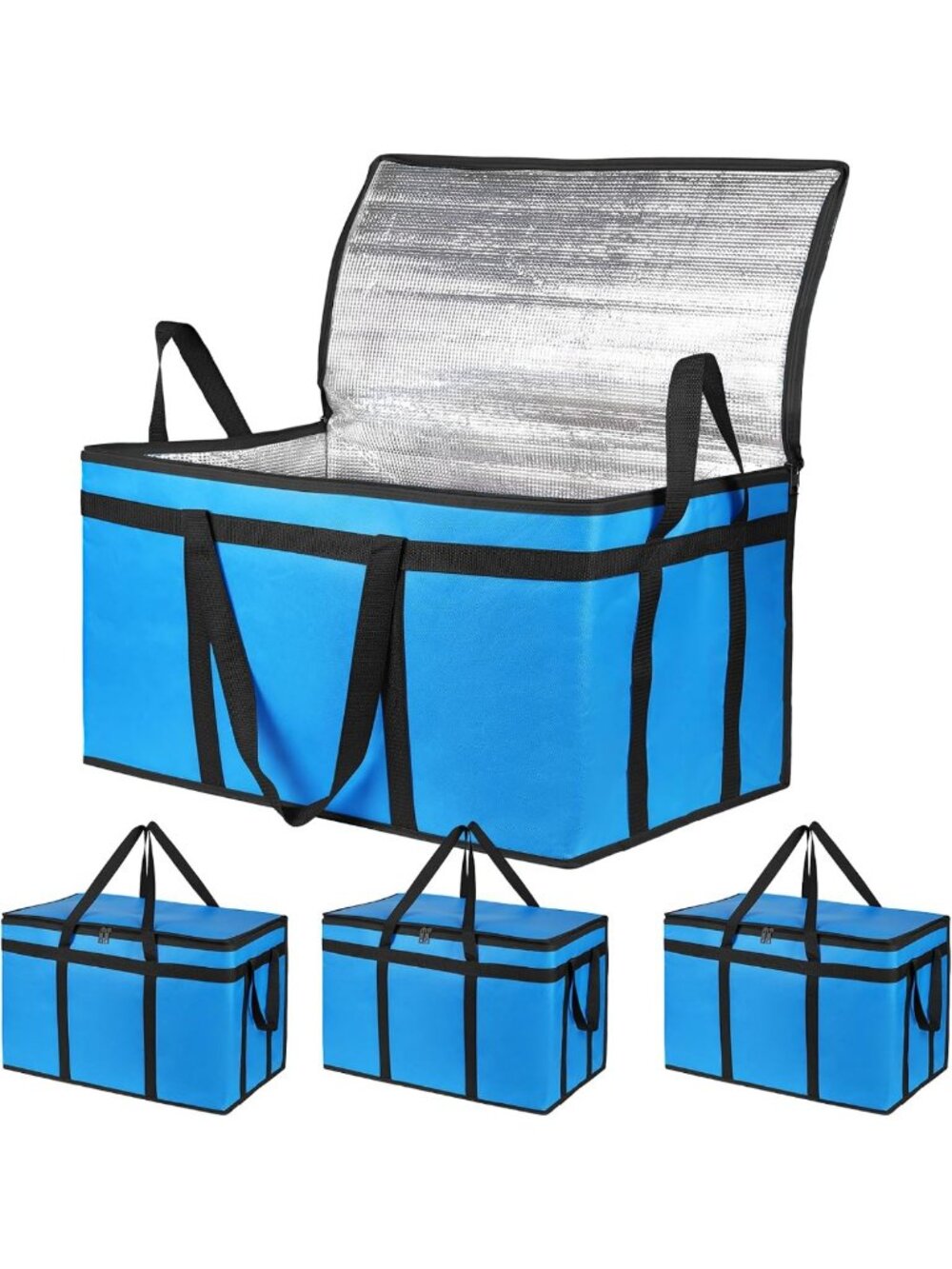 4-Pack Insulated Food Delivery Bags - XXX-Large Thermal Cooler for Catering